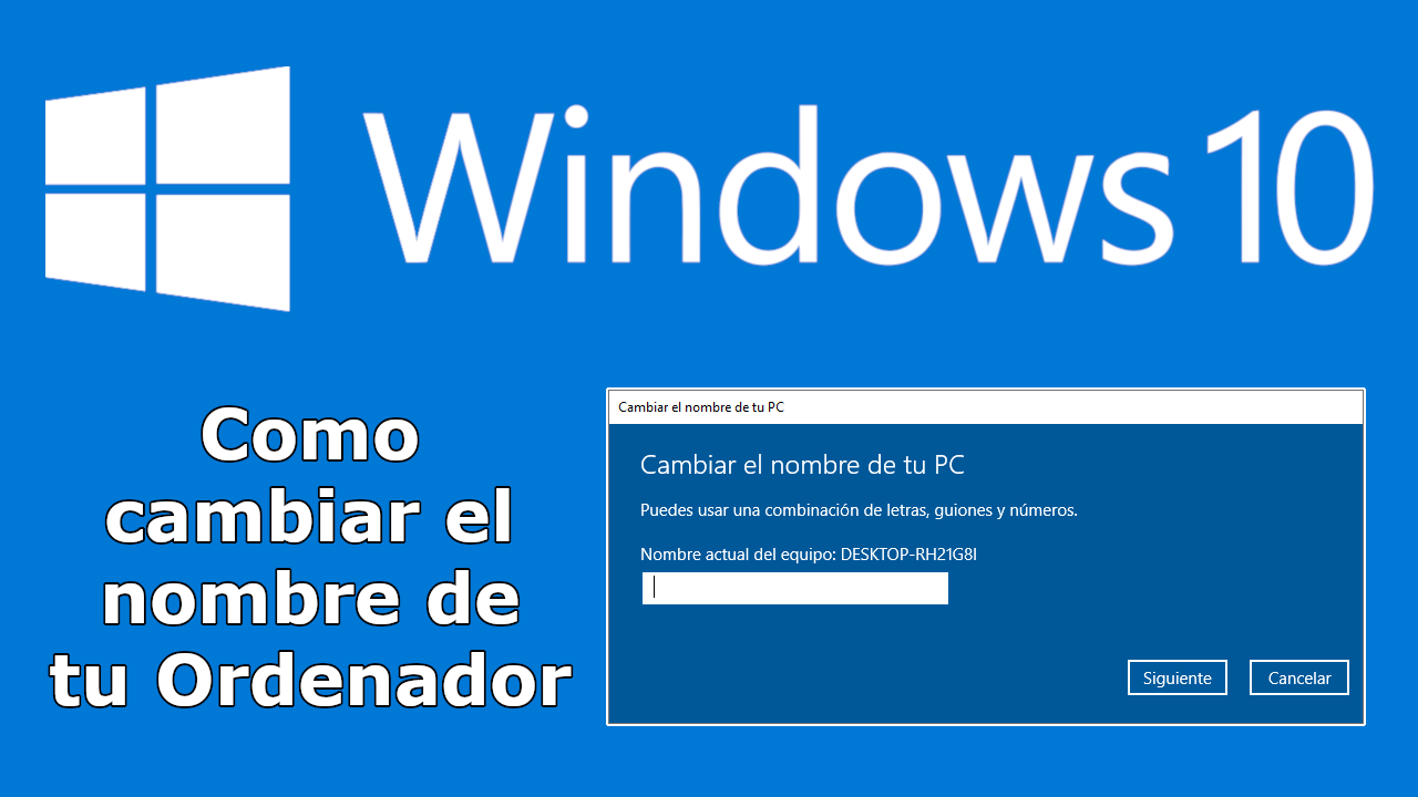 Como Cambiar El Nombre De Tu Ordenador Con Windows 10 81 9506